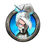 Symbole premium de la combattante de l'équipe Bleue