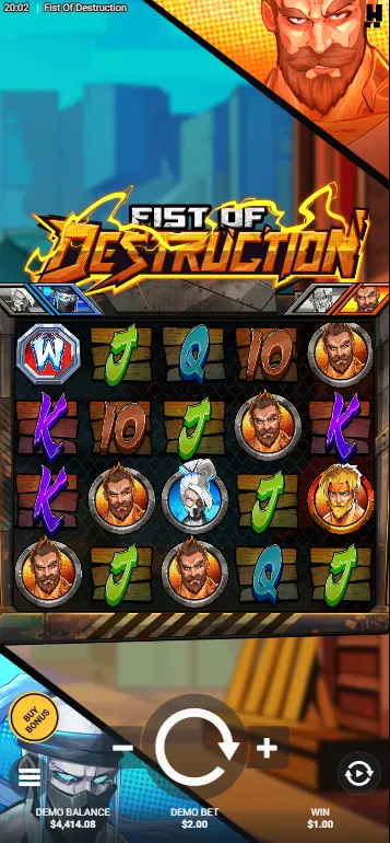 Wilds extensibles (poings) de Fist of Destruction Hacksaw Gaming