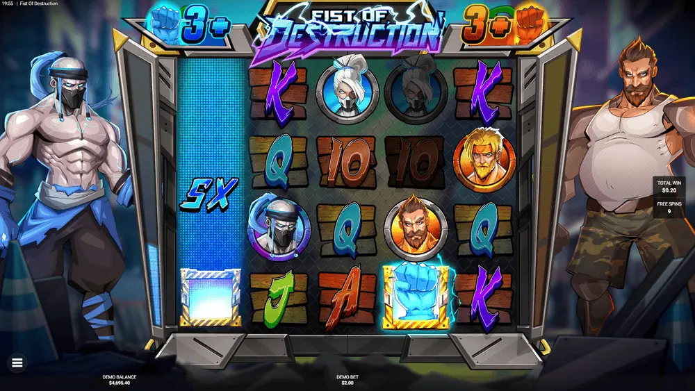Throwdown Bonus mode showing Victory Point tracking between Red and Blue teams